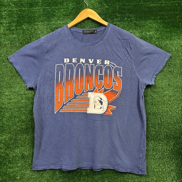 Denver Broncos blue T-Shirt Size Large - Picture 1 of 4